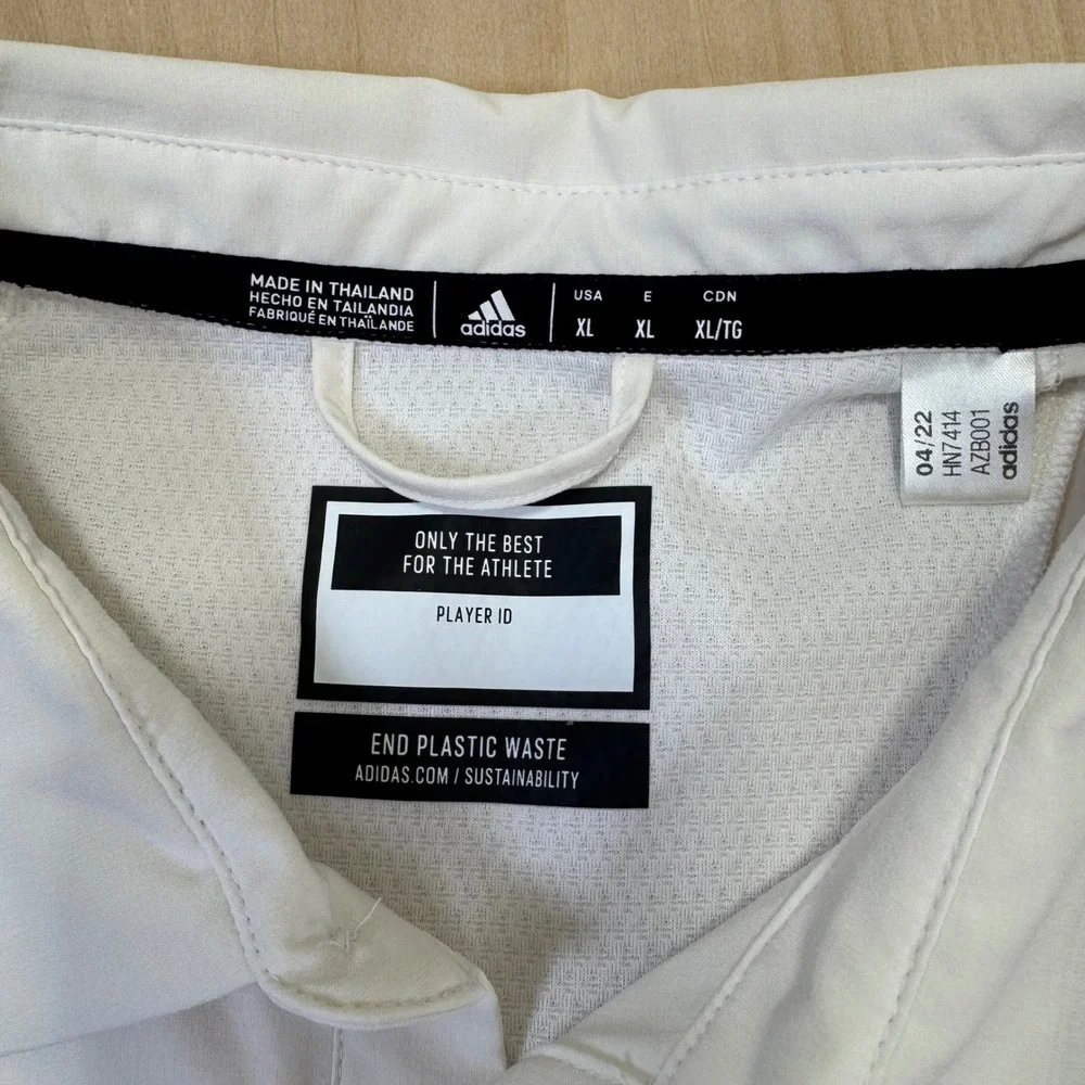 Adidas Texas A&M Aggies White Short Sleeve Polo‎ Shirt Mens XL